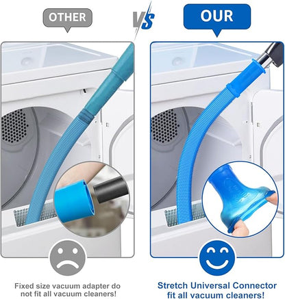 Sealegend Dryer Vent Cleaner Kit Vacuum Hose Attachment Compatible with Most Vacuum Cleaner, Quickly Lint Remover Cleaning Supplies