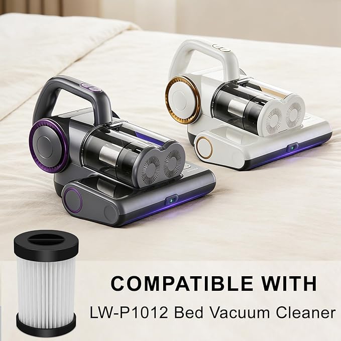Mattress Vacuum Replacement Filter Compatible with FEPPO Mattress Vacuum Cleaner(LW-P1012).HEAP Filter-4Pack
