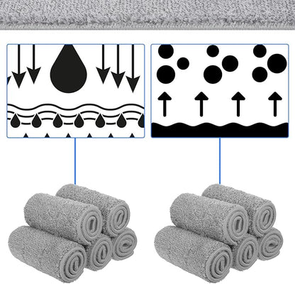 20Pcs Mop Replacement Pads, 13" x 4.9" Universal Mop Pads Reusable Squeeze Microfiber Mop Head Refills Washable Wet Mop, Wet/Dry Mops Flat Compatible with Most 11-13” Size Mops