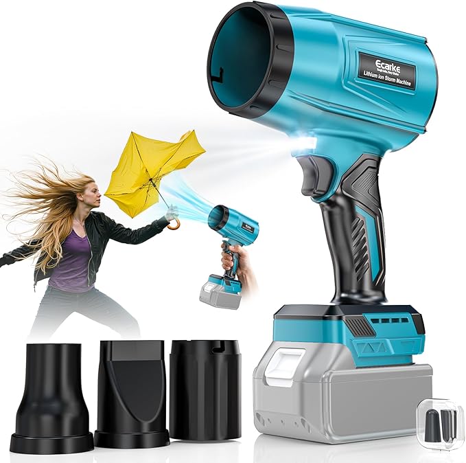 800,000 RPM Leaf Blower Compatible with Makita18V: Ecarke Cordless Dust Blower, Electric Turbo Jet Blower Handheld Battery Powered with Brushless Motor for Patio Garden Lawn(Tool Only, No Battery)