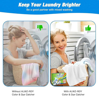 Color Dye Catchers for Laundry 120ct, Super Absorption Color Trapping Sheets Allow Mixed Wash, Dye Guard Grabber Sheets for Home or School, Maintain Original Color of Clothing, Fragrance Free, White