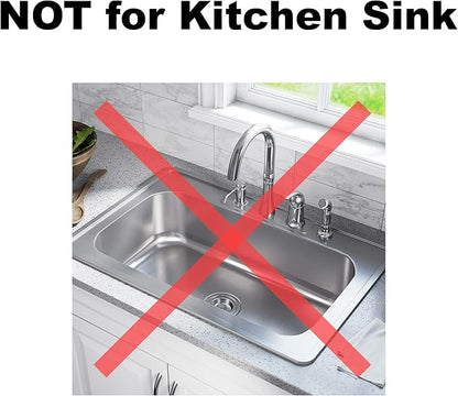 2 Pack - 2.125" Top / 1" Basket- Sink Strainer Bathroom, Utility, Slop, Laundry, RV and Lavatory Sink Drain Strainer Hair Catcher. 1/8" Holes. Stainless Steel