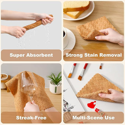 80 Pack Microfiber Cleaning Cloth Roll Reusable Paper Towels 12"x12" Tear Away Cloth,Absorbent Dish Rags for House Kitchen,Wash Cloths,Lint Free Rags for Window Cars Cleaning Supplies