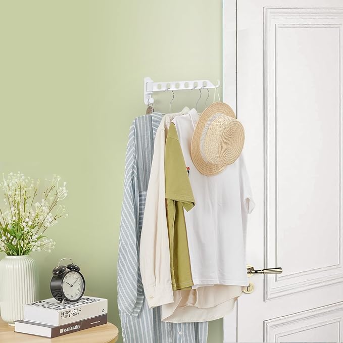 JOOM Laundry Drying Rack Wall Mounted Clothes Drying Rack Clothes Hanger White