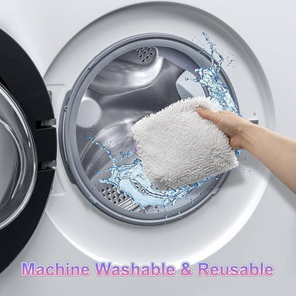 3 Pack Microfiber Steam Mop Replacement Pads for Shark Steam Mop S3500 Series S3501 S3601 S3550 S3901 SE450 S3801CO S3601D S2901 S2902 Steam Pocket Mop Pads for Floor Cleaning Reusable Shark Mop Pads