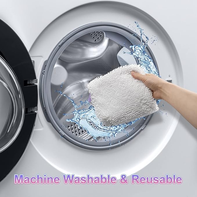 6 Pack Microfiber Steam Mop Replacement Pads for Shark Steam Mops S3500 Series S3501 S3601 S3550 S3901 SE450 S3801CO S3601D S2901 S2902 Steam Pocket Mop Pads Floor Cleaning Reusable for Shark Mop Pads