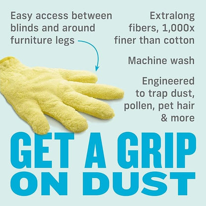 E-Cloth Duster & Cleaning Bundle - Microfiber Cloth Set - Includes Flexi-Edge Floor Dusting Mop, High Performance Dusting Cloth & Glove, Cleaning Wand, and Replacement Mop Head