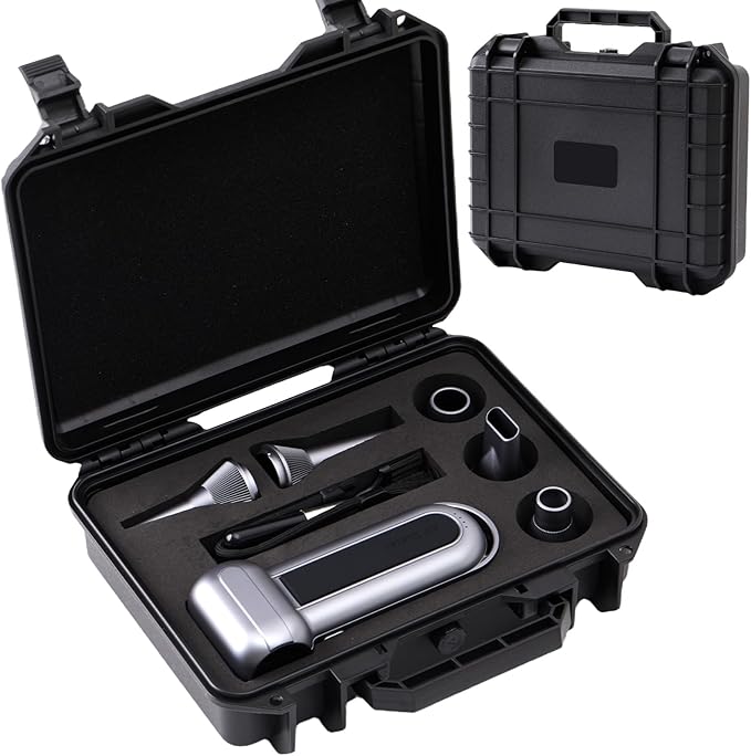 Hard Case for WOLFBOX MF100/MF50 Electric Air Duster | High-Density Protective EVA Liner | Portable Travel Carrying Organizer Storage Bag Holder for Blower Tool Accessories | Black & CASE ONLY