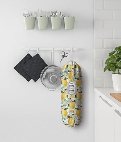 Lemon Grocery Bag Holder Organizer Storage for Plastic Bags Lemon Decor 23" x 9"