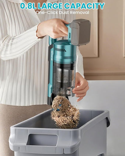 Cordless Vacuum Cleaner for Makita Battery, 7-in-1 Lightweight Stick Vacuum with HEPA Filter, 35KPA Suction, 350W Brushless Motor, 3 Modes for Carpet, Floor, Car (Battery Not Included)