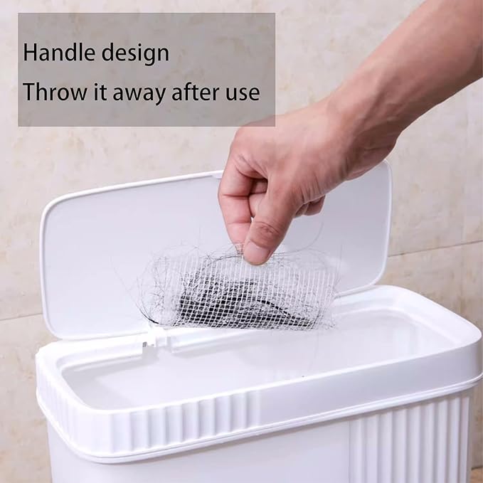 PRIMSOPH 6 Inch 30pcs Disposable Shower Drain Hair Catcher Mesh Stickers Floor Drain Sticker Disposable Drain Filter Hair Trap Sticker