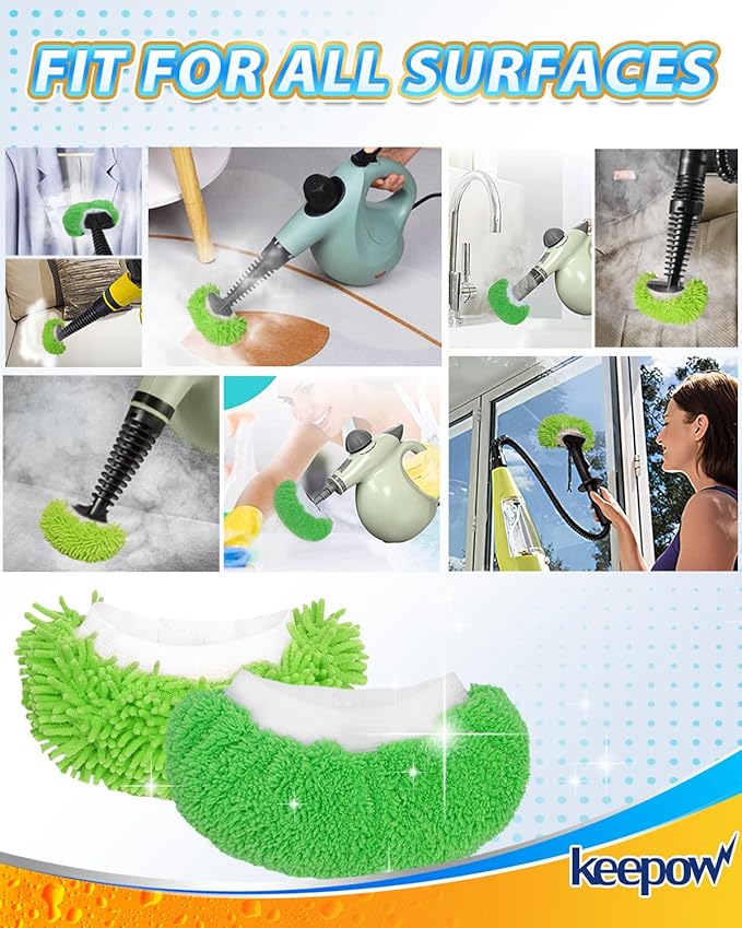 Steam Cleaner Accessories Microfiber Cloth for Handheld Steam Shot Reusable Washable Steam Mop Pads Compatible with Bissell Steam Shot/Wagner/McCulloch and Most of Handheld Steam Cleaners, 4+4 Pack