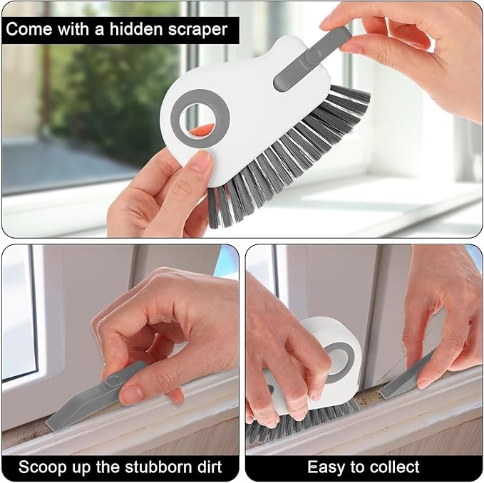 Window Sill Cleaner,Window Cleaner Groove Cleaning Brush,Magic Window Track Cleaner,Sliding Door Track Cleaner,2 in 1 Groove Cleaning Brush Window Track Cleaning Tools (#A)