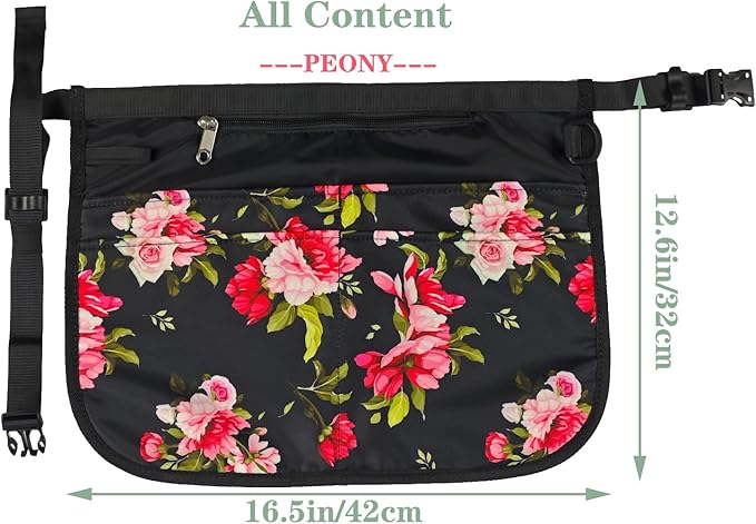 Bafelia Small Size Cleaning Caddy Apron for Women with 5 Pockets, Professional Waterproof Cleaning Supplies for Housekeepers