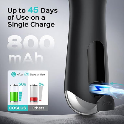 COSLUS FBS03 Face Scrubber Facial Cleansing Brush: 2 in 1 Spin and Vibration Patented, Silicone Electric Exfoliator Scrubber with Automatic Foaming, Waterproof Face Cleanser Brush for Men and Women