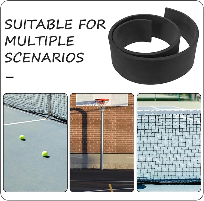 ibasenice High-Elastic Rubber Squeegee Strip Refill 59.05In for Tennis Court & Basketball Court Floor Cleaning Replacement Head Durable Sports Surface Maintenance