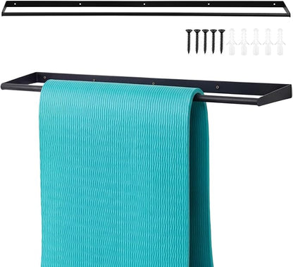 Sintuff 49 x 7 x 2 Yoga Mat Holder Hanging Mat Wall-mounted Rack Holds up to 60 Exercise Mats Holder for Home Gym, Fitness Classes, Yoga Studio