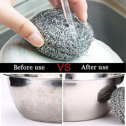 Stainless Steel Scouring Pads, 20 Pack Heavy Duty Scrubbers for Kitchen, Pots, Pans, Bathroom