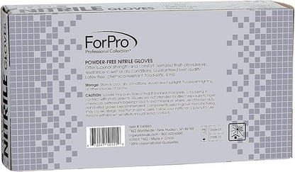 ForPro Disposable Nitrile Gloves, Chemical Resistant, Powder-Free, Latex-Free, Non-Sterile, Food Safe, 4 Mil