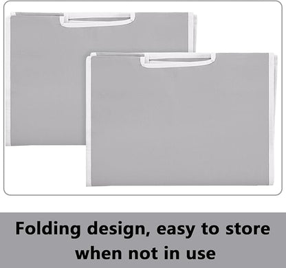 Bonuci 2 Pcs Laundry Sorter Replacement Bags Hamper Cart Removable Replacement Laundry Storage Organizer Bag Hamper Liner, No Hooks 14.76 x 8.66 x 21.65 Inch (Gray)