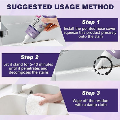 2Pcs Cleaning Remover Gel, Powerful Household Cleaning Gel, Suitable For Cleaning Crevices In Bathroom And Kitchen Sinks, Windows, Etc, Highly Effective In Penetration, Not Damage The Surface