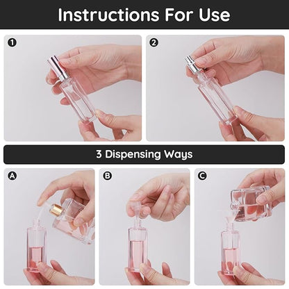Segbeauty 2pcs Perfume Atomizer, 20ml Cologne Travel Bottle Refillable, Empty Small Perfume Spray Bottle Portable Fine Mist Perfume Making Kit Dispenser Refill Travel Bottles Container Sprayer