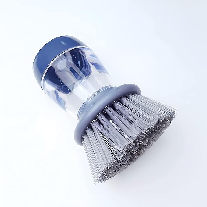 All Purpose Liquid Dispensing Cleaning Brush, Good Grips Soap Dispensing Palm Brush, Soap Dispensing Palm Brush for Dish Kitchen Scrubber with Sturdy Nylon Bristles, Dish Brush with soap Dispenser