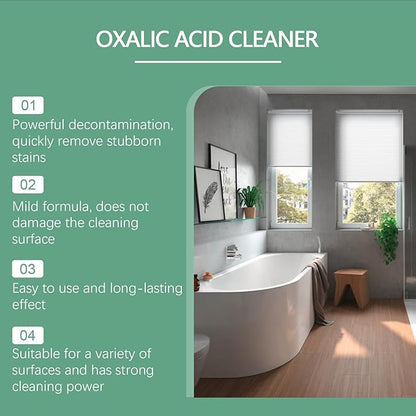 Oxalic Acid Cleaner Spray - Professional Strength Rust Remover & Toilet Bowl Cleaner for Hard Water Stains, Calcium, Lime & Mineral Deposits - Heavy-Duty Bathroom Grout & Tile Cleaning Solution (1)