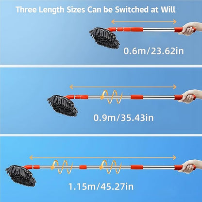 Car Wash Brush with Long Handle - Microfiber Car Wash Mop Long Handle Car Cleaning Kit Brushes, Car Cleaning Kit Windshield Window Microfiber Car Duster for Cars