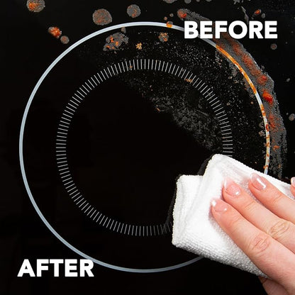 Weiman Daily Cooktop Cleaner with Microfiber Cloth Included for Glass Ceramic and Induction Cook Tops, 22oz (Pack of 2)