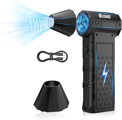 Compressed Air Duster,130000RPM Electric Air Duster with Detachable Nozzle, Star Shaped Portable Dust Blower,4 Gears High-Speed Mini Blower,Hand Held Jet Fan for PC,Keyboard,Car,Snow,Barbecue