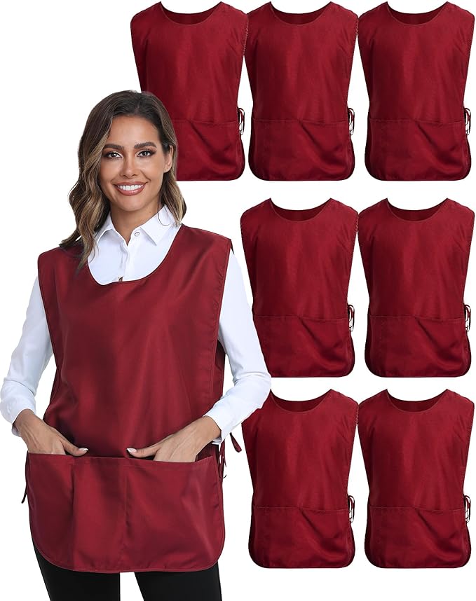 Xeoxarel Unisex Cobbler Apron with 3 Pockets, Smock Vest Apron, Suitable for Cooking，Kitchen，Garden，Hairstylist，Cleaning，Art