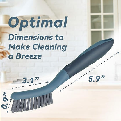 2 Packs Small Brushes for Cleaning, Stiff Bristle Grout Scrub Brushes for Kitchen, Bathroom, and Tile Floors, Ideal for Gaps, Crevices, and Window Tracks