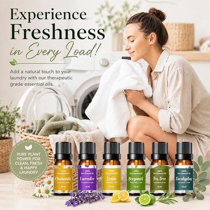 Complete Laundry Kit – Laundry Detergent Sheets, Wool Dryer Balls & Essential Oils – 3 Sheet Packs + 6 XL Animal Dryer Balls + 6 Scent Oils for Natural Clean, Soft & Fresh Laundry