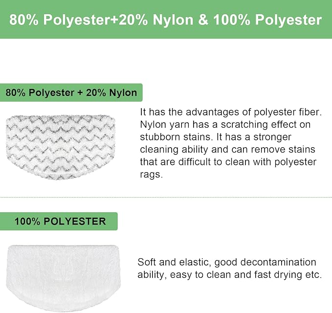 6 Pack 1940 1806 2685A Steam Mop Pads For Bissell Powerfresh Steam Mop Deluxe Pet Lift-Off Plus Slim Scrubbing Steam Mop Replacement Pad. 1940A 2814 1544A 2075A Power Fresh Steamer Pad Refill Washable