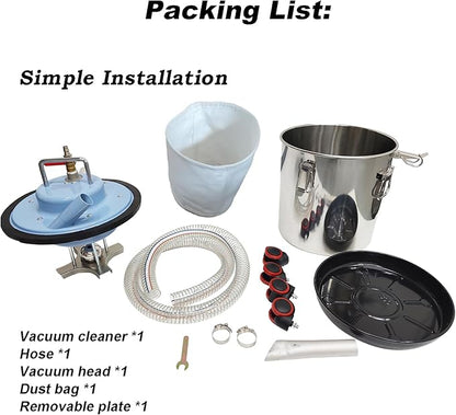 INTBUYING Industrial Pneumatic Vacuum Extractor Wet and Dry for Metal Chips and Oil with Dust Collection Bag 5 Gallon for Workshop Powered by Compressed Air 3700W 5HP 3000CP