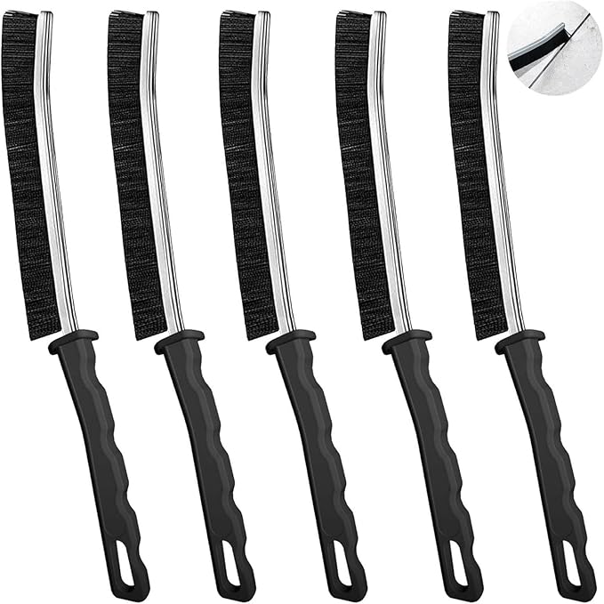 Crevice Cleaning Brush, Hard Bristle New Multifunctional Clean Tool, Bathroom Gap Scrub Brush Cleaner Tools for Home, Kitchen, Bathroom, Household, Window, Vehicle, Faucets, Toilet, Grout, Car, 5Pcs