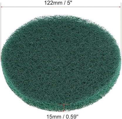 uxcell 5 Inch 240 Grit Drill Power Brush Tile Scrubber Scouring Pads Cleaning Tool 5pcs