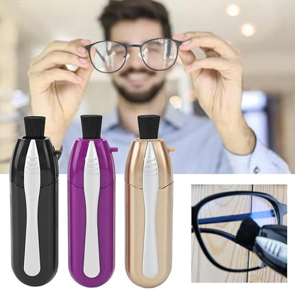 3Pcs Eyeglass Cleaning, Portable Glasses Cleanert, Lens Cleaner with Microfiber Tech Portable Glasses Cleaner Tool, Easily to Carry for Travel Commutes Office School