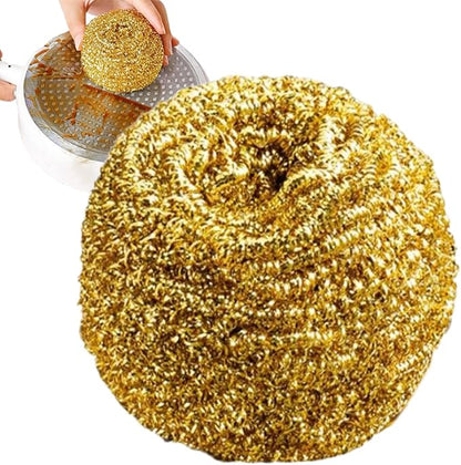 Copper Dish Scrubber - Extra Strong Ball | Heavy Duty Cleaning Ball for Pots, Pans & Grills - Removes Stubborn Dirt, Buildup & Stains