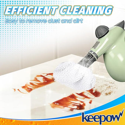 KEEPOW Steam Cleaner Accessories Compatible with Bissell Steam Shot Omni Attachments Fit fr Wagner Fit fr PurSteam Fit for McCulloch Handheld Steam Cleaner Attachments Universal Microfiber Pads 6 PCS