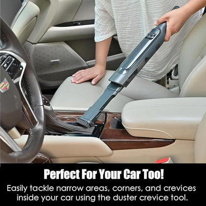 Handheld Vacuum Cordless, Lightweight 1.4lb with Powerful Suction, Charging Dock, Single Touch Empty and Detachable Dust Cup, Portable Mini Car Vac for Home Office and Pet Hair (Mars Black)
