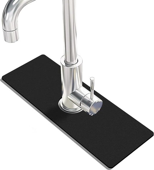 Kitchen Sink Splash Guard Faucet Mat -1 PC Super Absorbent Fast Drying Mat Sink Gadgets-Splash Guard Behind Faucet Drip Catcher for Kitchen(15" X 5.5" )