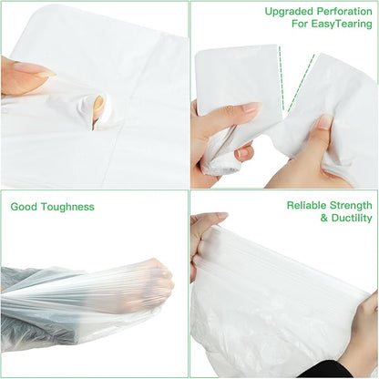 1.2-Gallon Small Trash-Bags Biodegradable Garbage-Bag - Mini Clear White Unscented Bulk 100 Counts Compostable Recycling Liners for Kitchen Bathroom Car Can Wastebasket Inwaysin