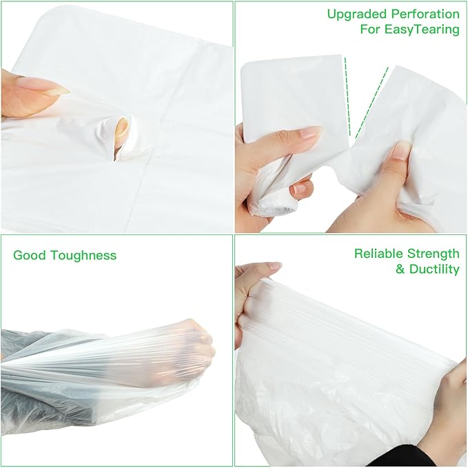 Small Compostable Trash Bags - 1.2 Gallon Biodegradable Mini Garbage Bag Unscented & Easy Tearing Bulk Car Waste Basket Liners Strong Thick 200 Count for Kitchen Bathroom Inwaysin