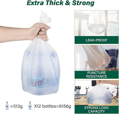 Inwaysin 4-6 Gallon Small Trash Bags Biodegradable 180 Counts, Ultra Thick & Strong 4 Gallon Trash Bag, Unscented Small Garbage Bags, Easy Tearing Waste Basket Liners for Bathroom, Bedroom, Office