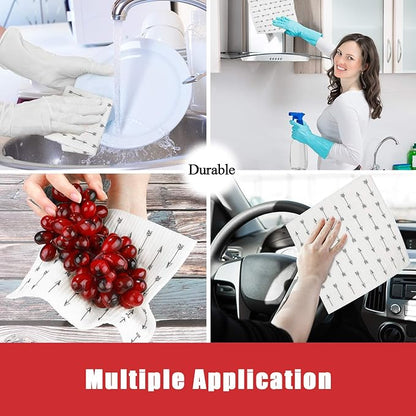 Boao 12 Pack Swedish Kitchen Dishcloths Absorbent Cellulose Sponge Cloth Reusable Cleaning Cloths No Odor Dish Towels for Kitchen, 6 Styles