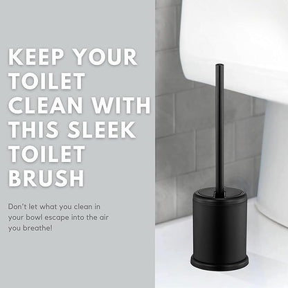 ToiletTree Products Deluxe Toilet Brush with Lid - Black