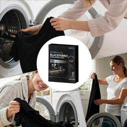 Black Clothing Colour Restore, 10 Pieces Fabric Paint Dark Tablets, Colour Grabber Laundry Sheets, Restore Color Long-Lasting Laundry Supplies, for Cotton Linen Wool T-Shirts Shoes Jeans