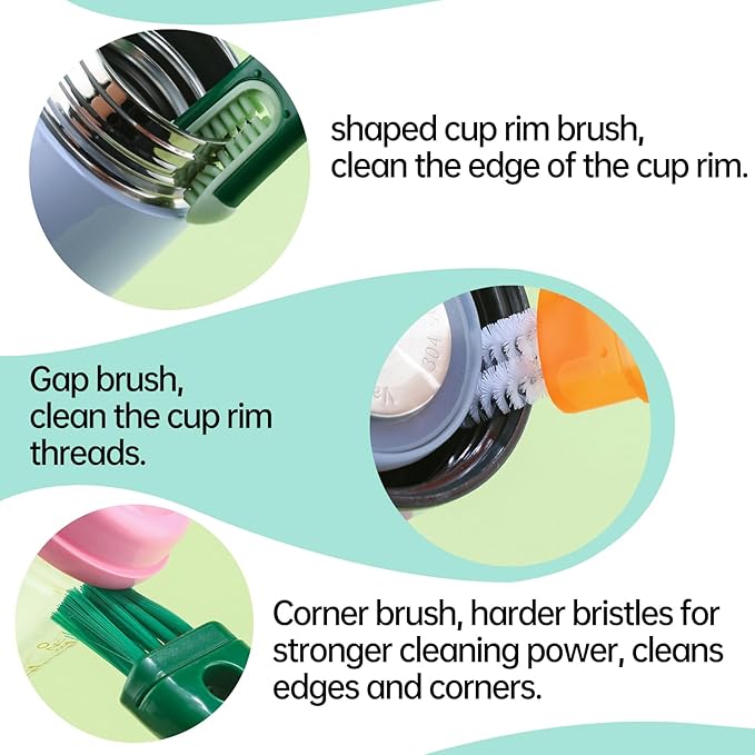 Bottle Brush Cleaner Water Bottle Brushes for Cleaning,Straw Brush Cleaner Extra Long Cleaners,5-in-1 Bottle Scrubber Brush for Coffee Maker Glass Cups